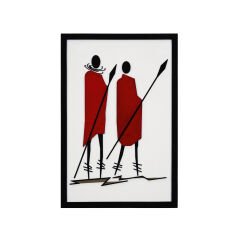 African Tribe (Afrikalı Kabile) / Katmanlı Ahşap Tablo