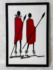 African Tribe (Afrikalı Kabile) / Katmanlı Ahşap Tablo