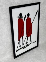African Tribe (Afrikalı Kabile) / Katmanlı Ahşap Tablo