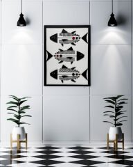 Black Fish ( Siyah Balık ) / Katmanlı Ahşap Tablo