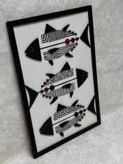 Black Fish ( Siyah Balık ) / Katmanlı Ahşap Tablo