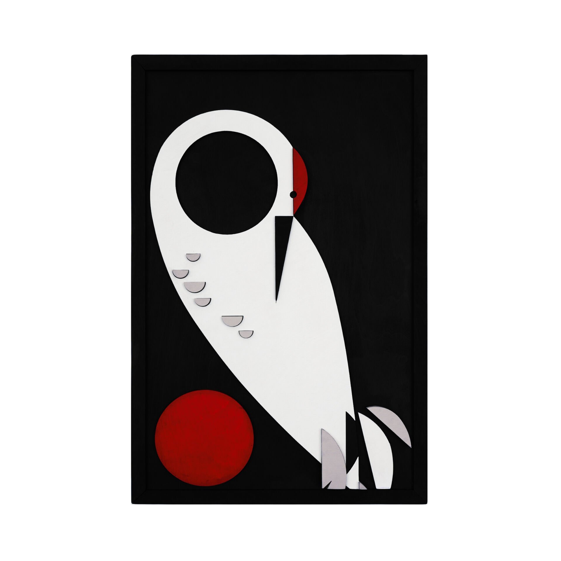 Black Stork ( Leylek )  / Katmanlı Ahşap Tablo