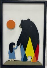 Boo & Girl  / Katmanlı Ahşap Tablo