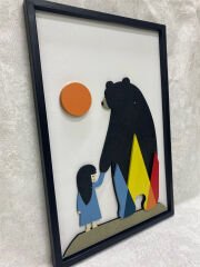 Boo & Girl  / Katmanlı Ahşap Tablo