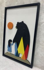 Boo & Girl  / Katmanlı Ahşap Tablo