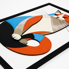 Cat  ( Kedi ) / Katmanlı Ahşap Tablo