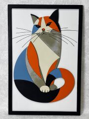 Cat  ( Kedi ) / Katmanlı Ahşap Tablo
