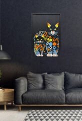 Colorful Cats / Katmanlı Ahşap Tablo