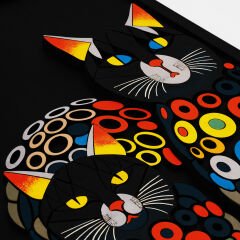 Colorful Cats / Katmanlı Ahşap Tablo