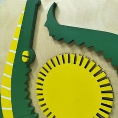 Crocodile ( Timsah ) / Katmanlı Ahşap Tablo