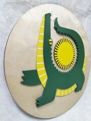 Crocodile ( Timsah ) / Katmanlı Ahşap Tablo