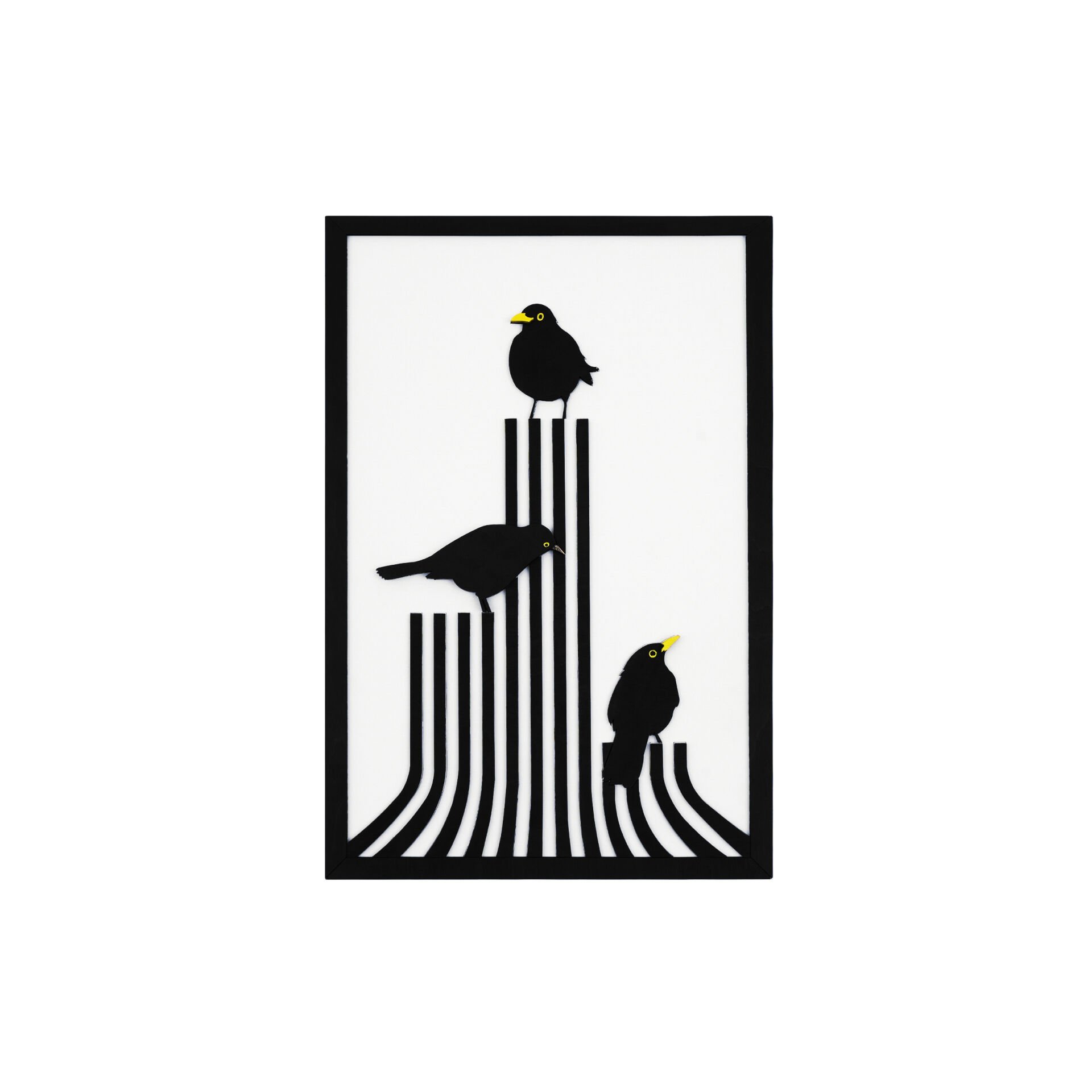 Crows  ( Kargalar )  / Katmanlı Ahşap Tablo