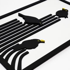 Crows  ( Kargalar )  / Katmanlı Ahşap Tablo