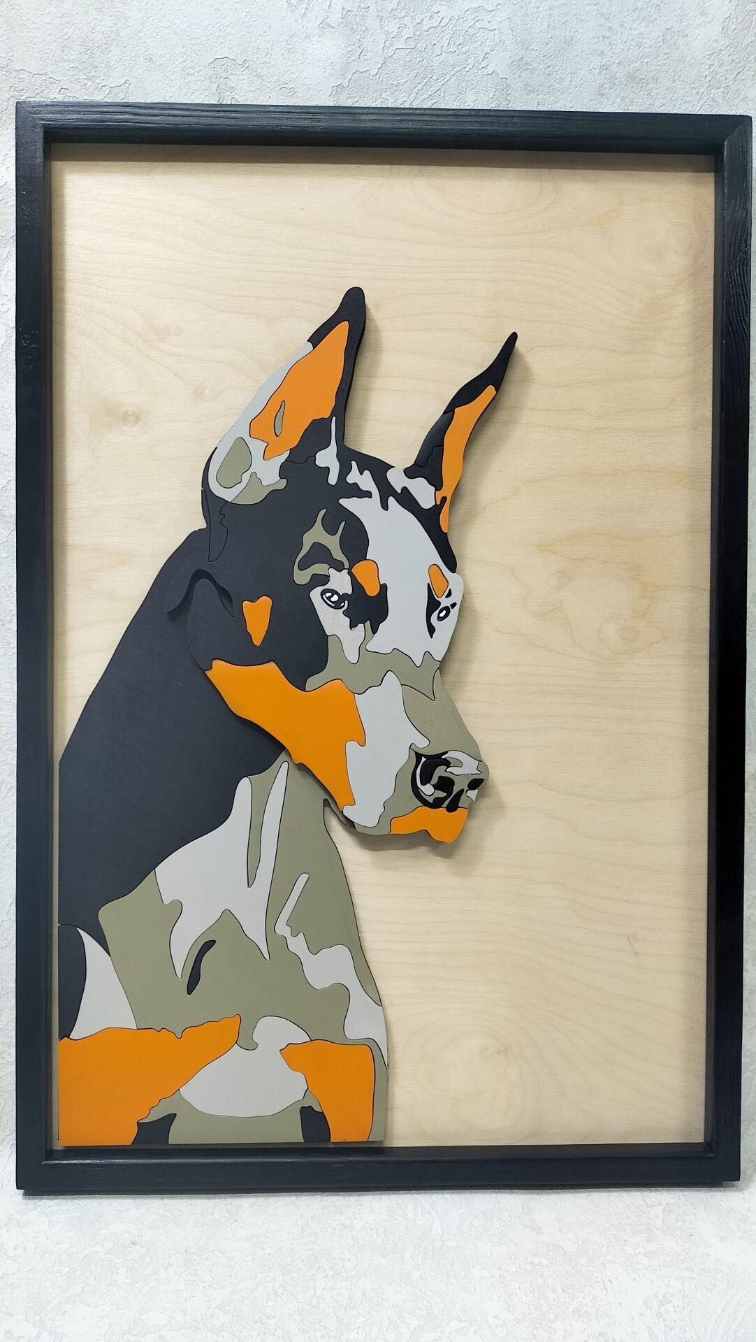 Doberman / Katmanlı Ahşap Tablo