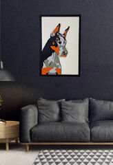 Doberman / Katmanlı Ahşap Tablo