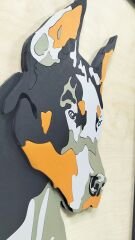 Doberman / Katmanlı Ahşap Tablo