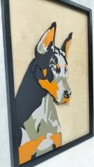 Doberman / Katmanlı Ahşap Tablo