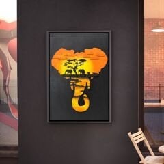 Elephant ( Fil )  / Katmanlı Ahşap Tablo