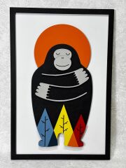 Gogo ( Goril )   / Katmanlı Ahşap Tablo