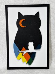 Hootsy ( Baykuş )  / Katmanlı Ahşap Tablo