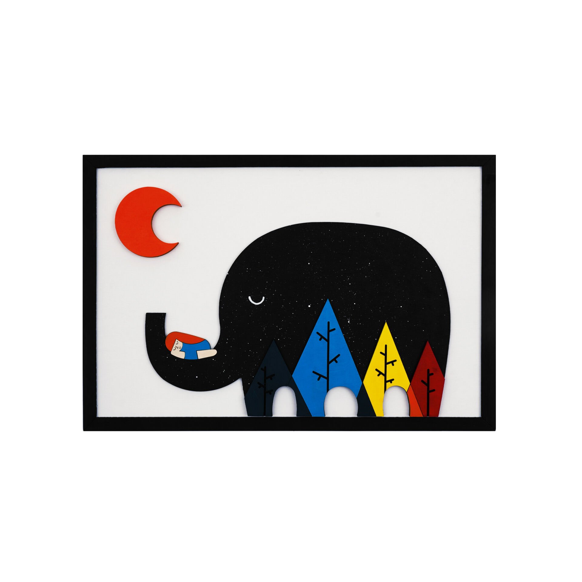 Moo & Girl  / Katmanlı Ahşap Tablo