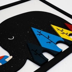 Moo & Girl  / Katmanlı Ahşap Tablo