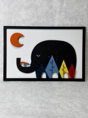 Moo & Girl  / Katmanlı Ahşap Tablo