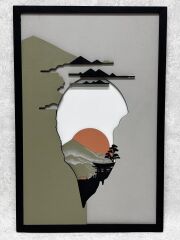 Mountain  / Katmanlı Ahşap Tablo