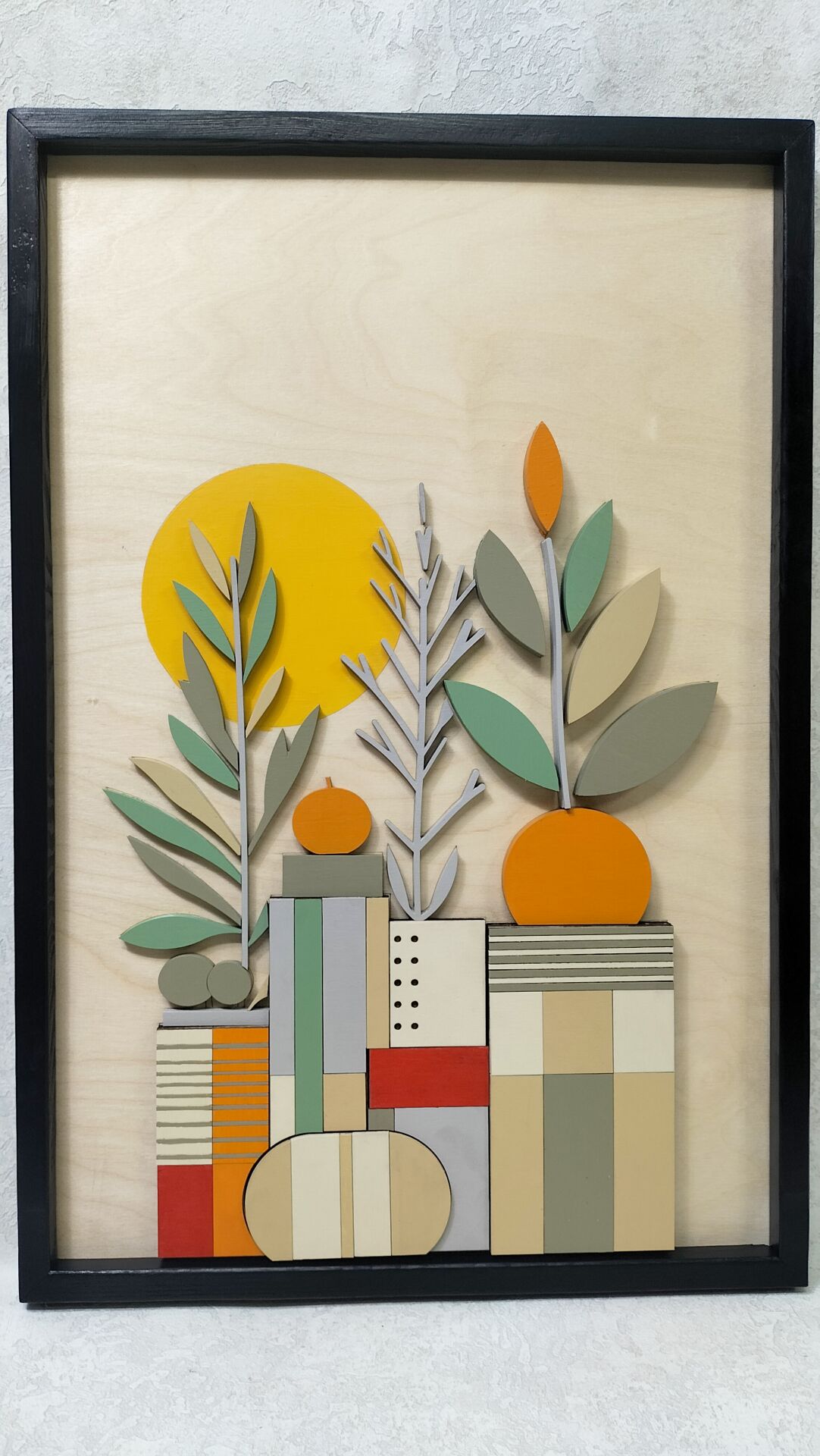 Pixel Garden  / Katmanlı Ahşap Tablo