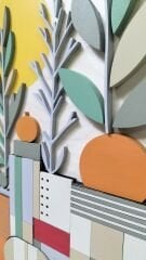 Pixel Garden  / Katmanlı Ahşap Tablo