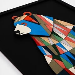 Puzzle Bear / Katmanlı Ahşap Tablo