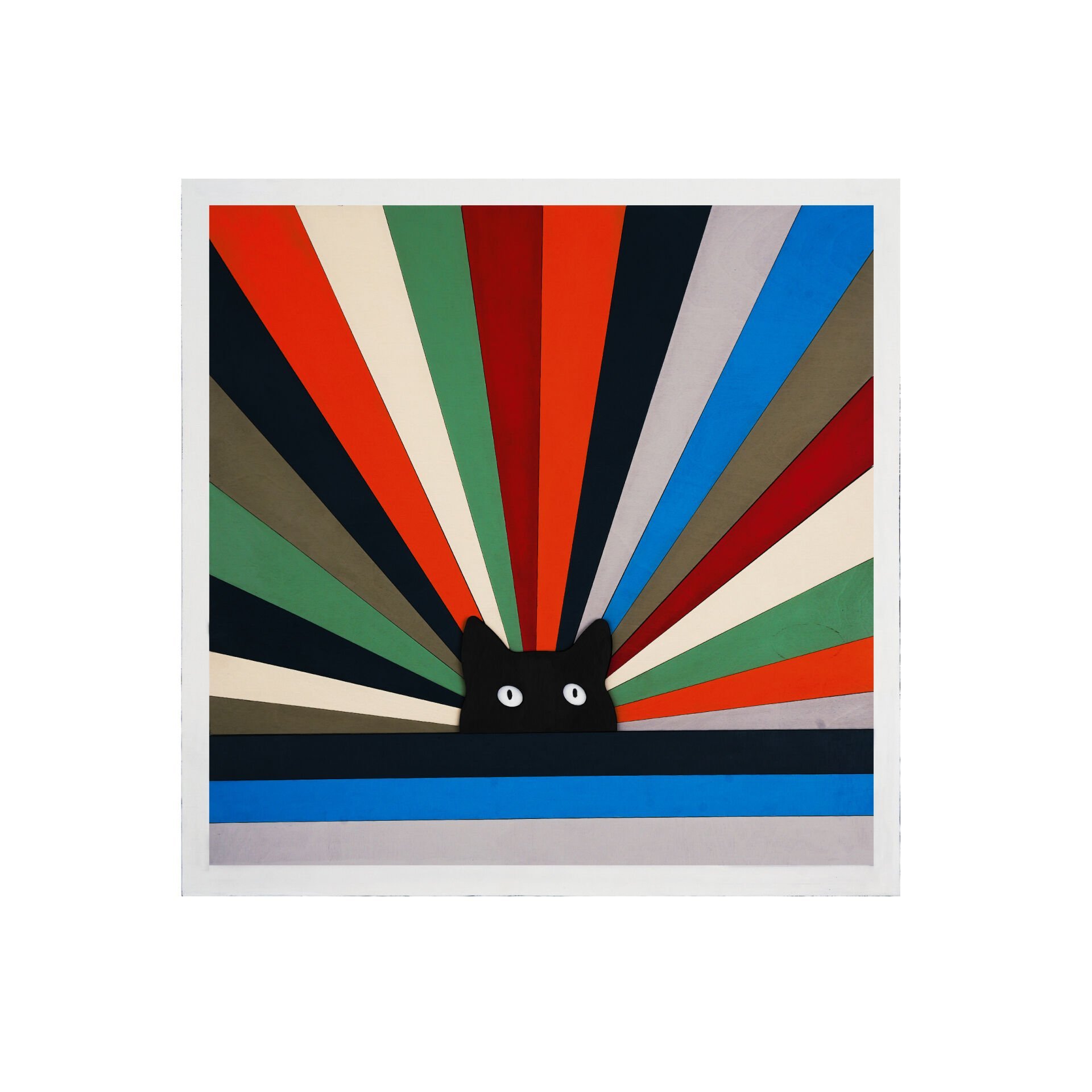 Rainbow Cat  / Katmanlı Ahşap Tablo