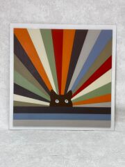 Rainbow Cat  / Katmanlı Ahşap Tablo