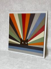 Rainbow Cat  / Katmanlı Ahşap Tablo