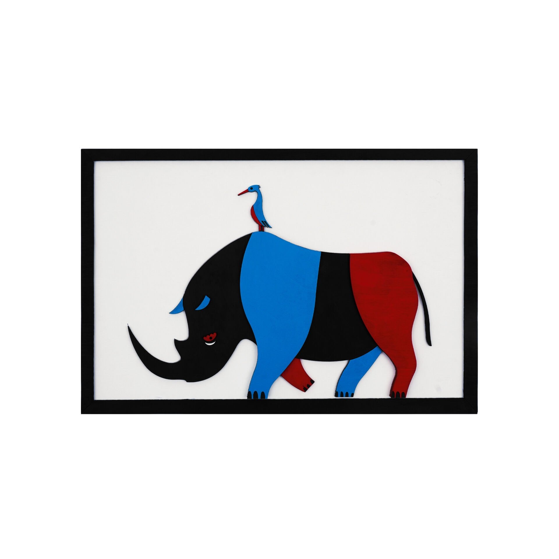 Rhino (Gergedan) / Katmanlı Ahşap Tablo
