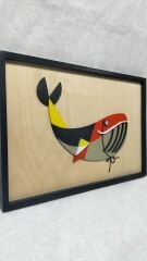 Whale ( Balina ) / Katmanlı Ahşap Tablo