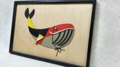 Whale ( Balina ) / Katmanlı Ahşap Tablo