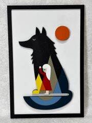 Wolfie ( Kurt )  / Katmanlı Ahşap Tablo