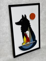 Wolfie ( Kurt )  / Katmanlı Ahşap Tablo