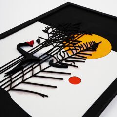 Woman&Leaf / Katmanlı Ahşap Tablo