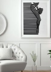 Line Women ( Çizgi kadın )  / Katmanlı Ahşap Tablo