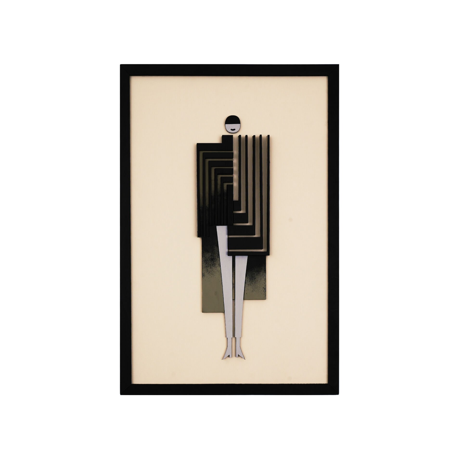 Paltolu Kadın   / Katmanlı Ahşap Tablo