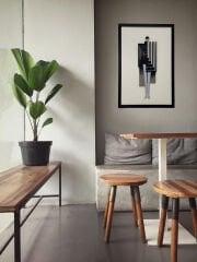 Paltolu Kadın   / Katmanlı Ahşap Tablo