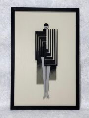 Paltolu Kadın   / Katmanlı Ahşap Tablo