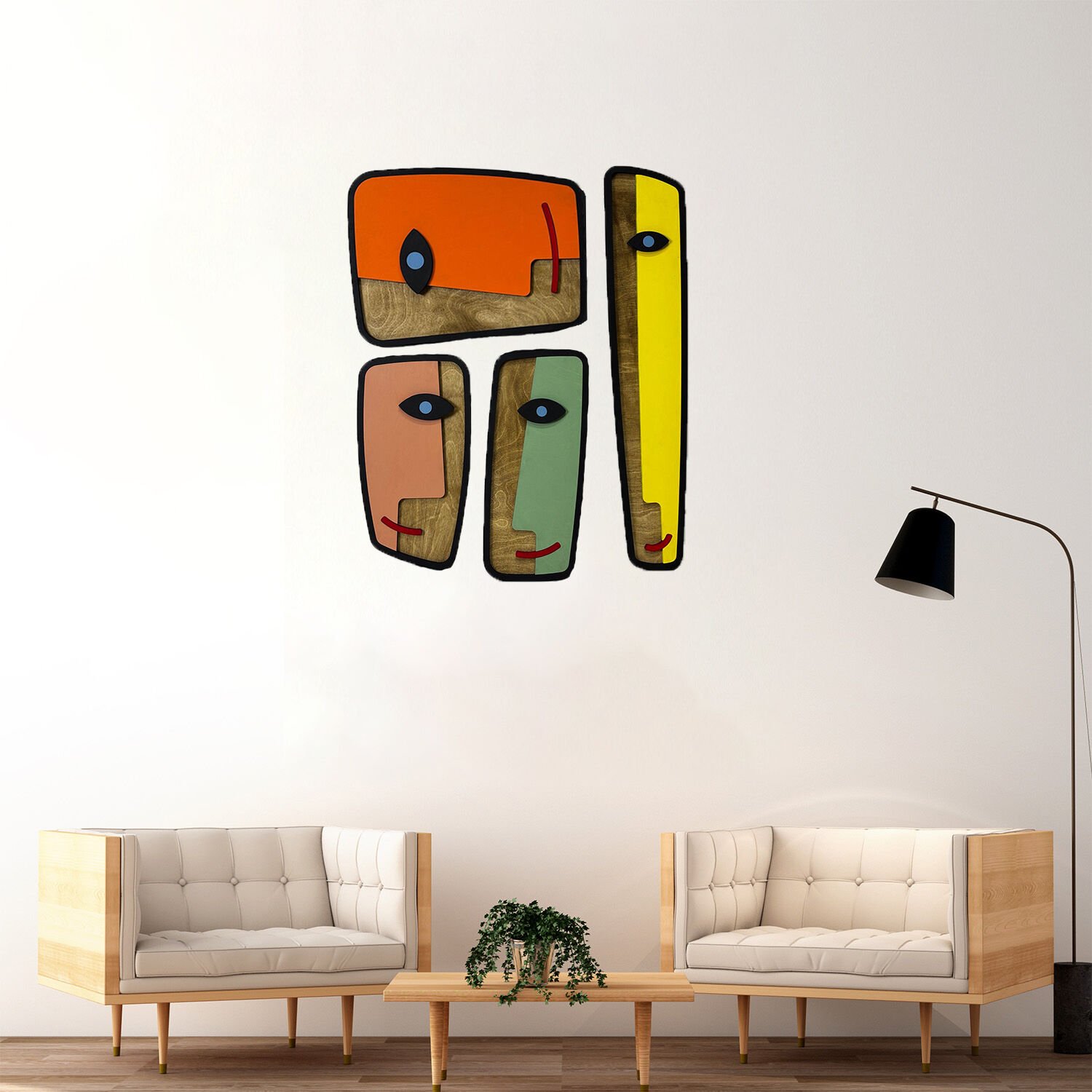 Mask 06 / Katmanlı Ahşap Tablo