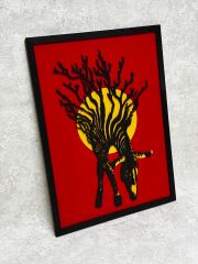 Savana Zebra  / Katmanlı Ahşap Tablo