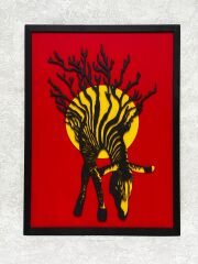 Savana Zebra  / Katmanlı Ahşap Tablo