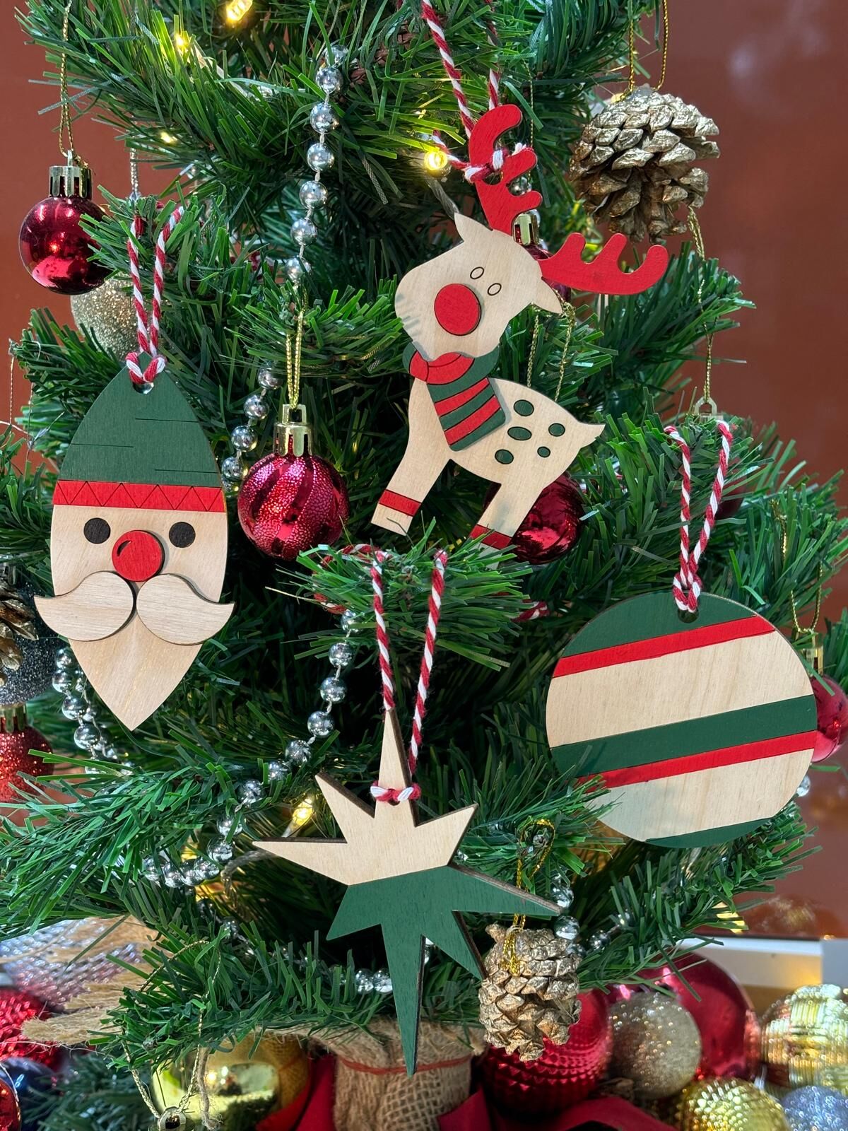 Yılbaşı Ağaç Süsü 4 lü -Set 02