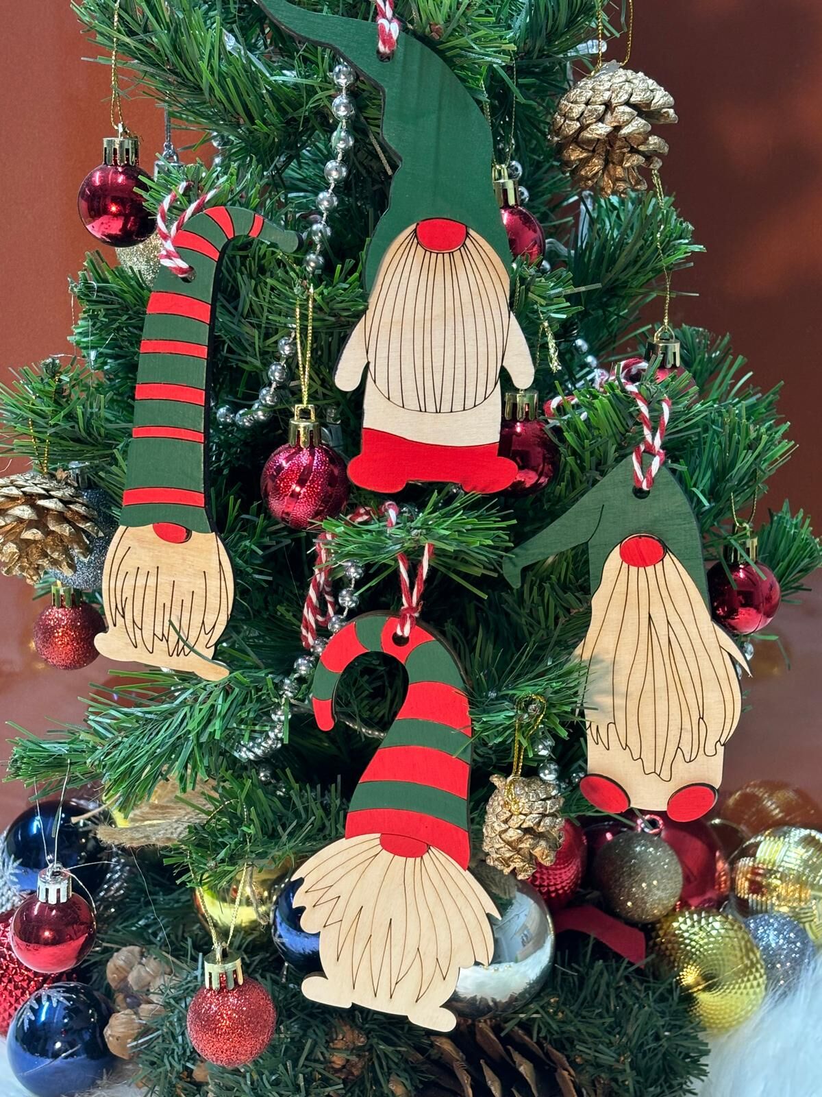 Yılbaşı Ağaç Süsü Cüceler 4lü - Set 07