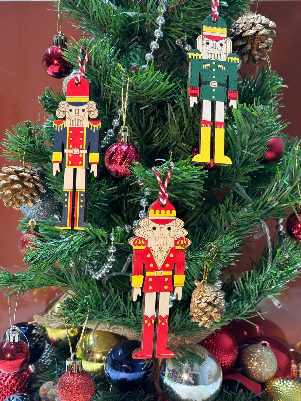 Yılbaşı Ağaç Süsü Kurşun Asker  3lü Set 08